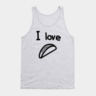 Food I Love Tacos Outline Tank Top